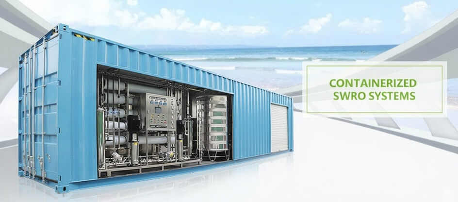 Containerized SWRO system for seawater desalination