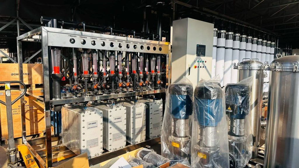 Globaluf industrial electrodeionization (EDI) system main body for continuous ultrapure water polishing.