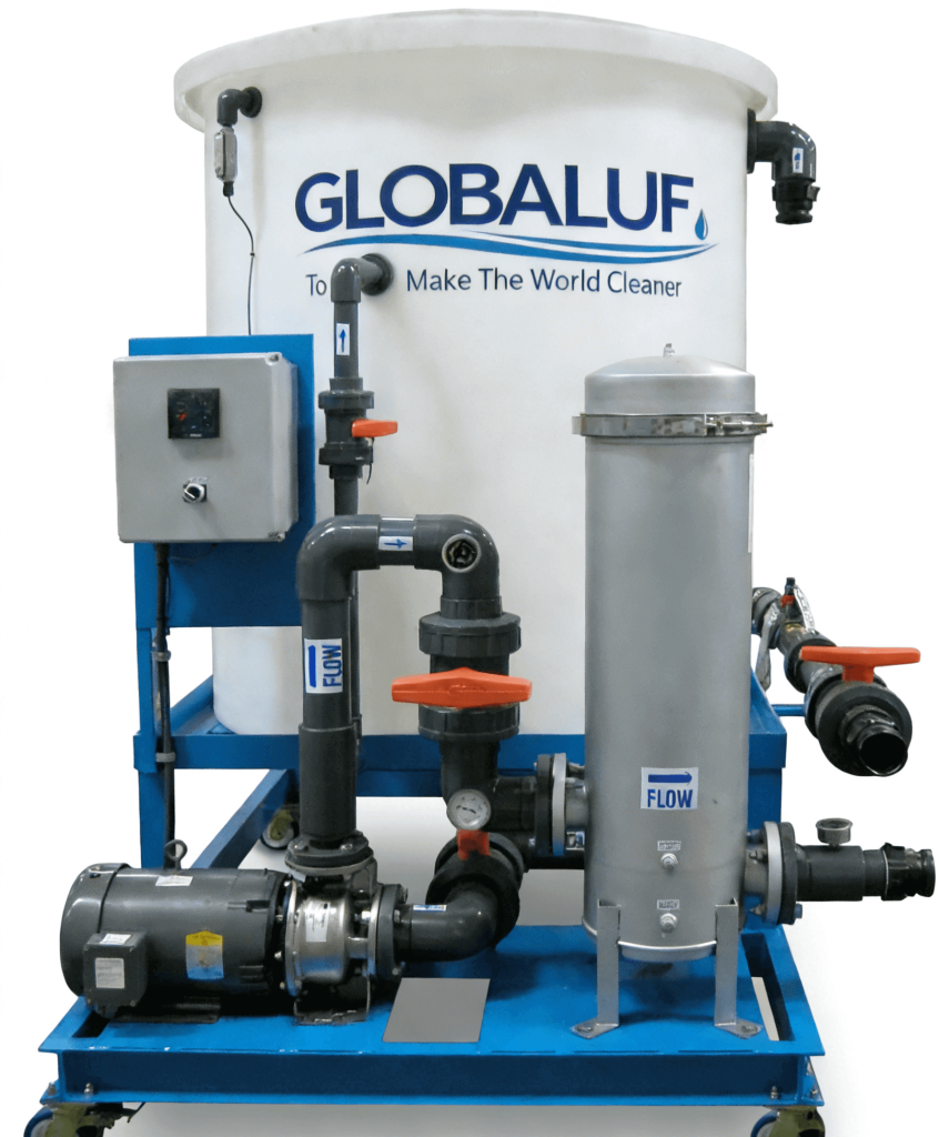 Globaluf industrial membrane CIP system skid for RO and UF membrane chemical cleaning